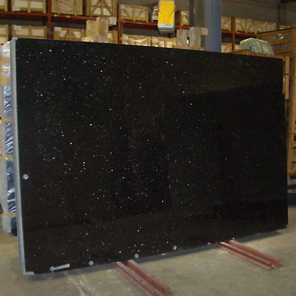 Black galaxy granite in standard quality