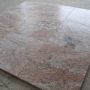 rose wood granite slab in a leather finish