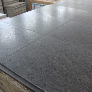 steel grey granite tile in leather finish