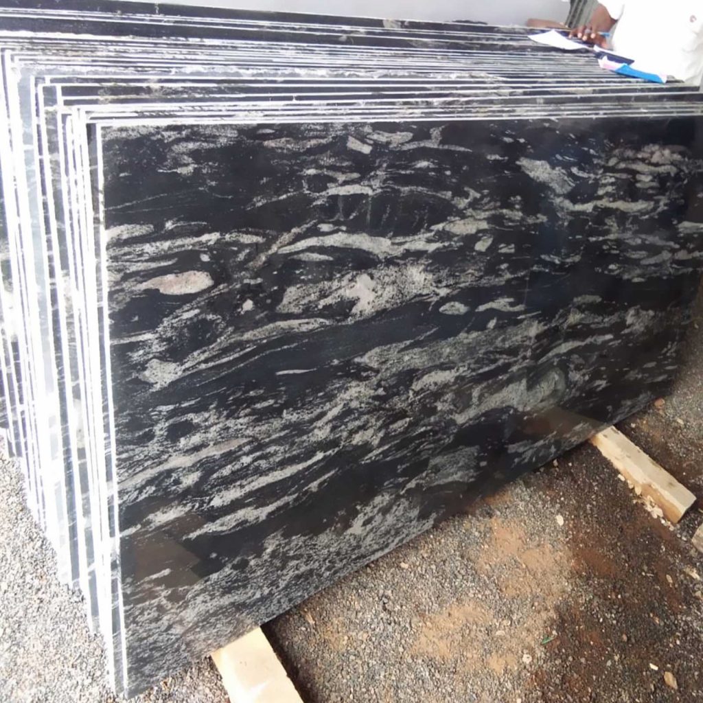 black marquna granite cutter slab