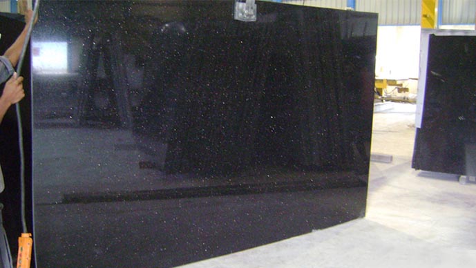 Black granite gangsaw slab