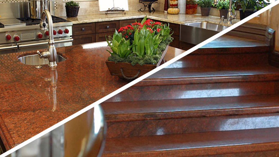 Red multicolor granite