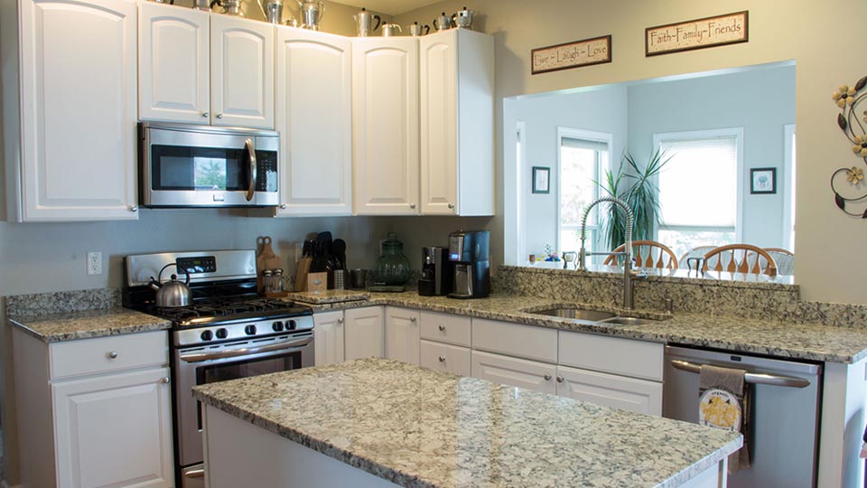 Granite backsplash