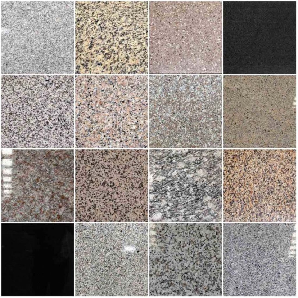 Level 2 Granite Color Chart