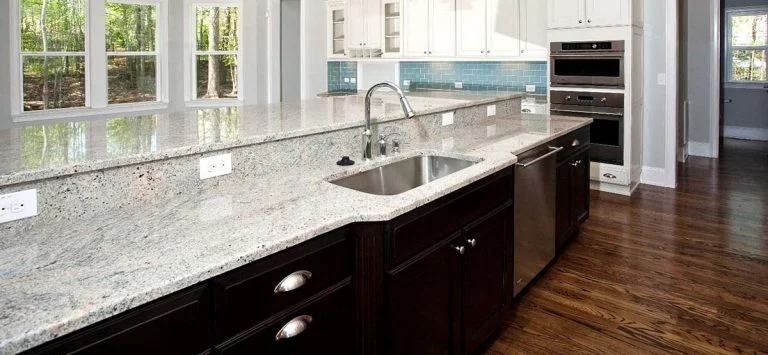 Kashmir white granite kitchen countertop
