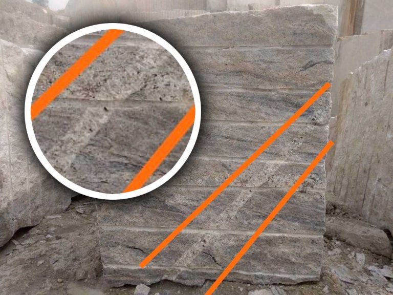 Ivory white granite rejected block