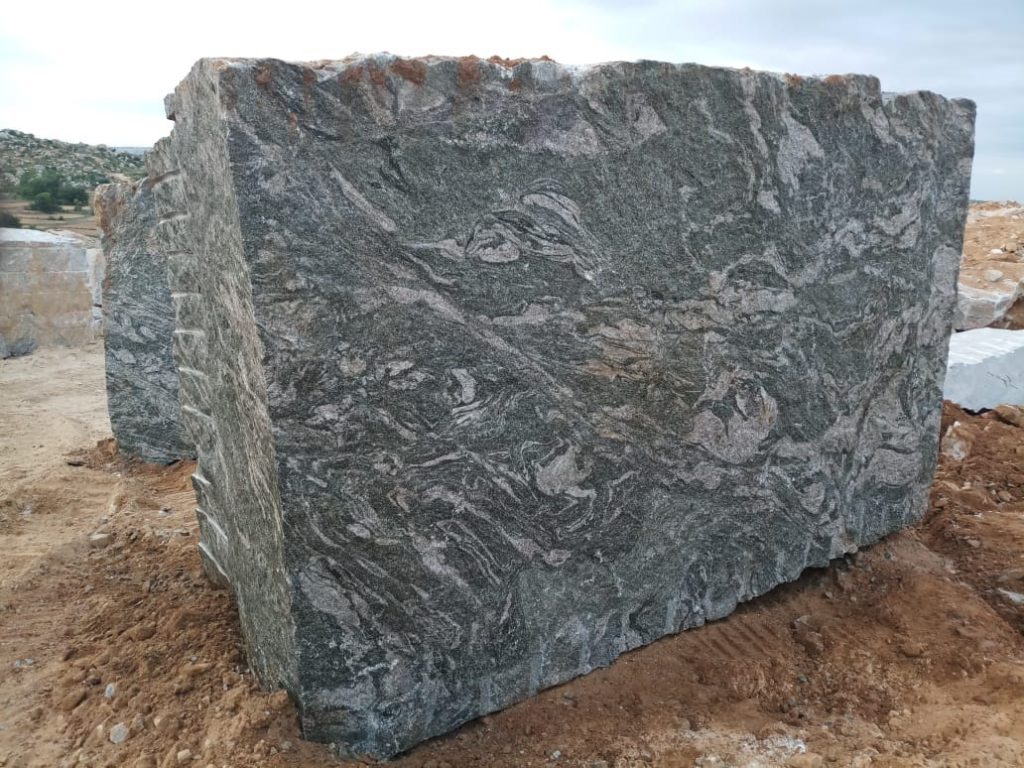 Kuppam green granite gangsaw block