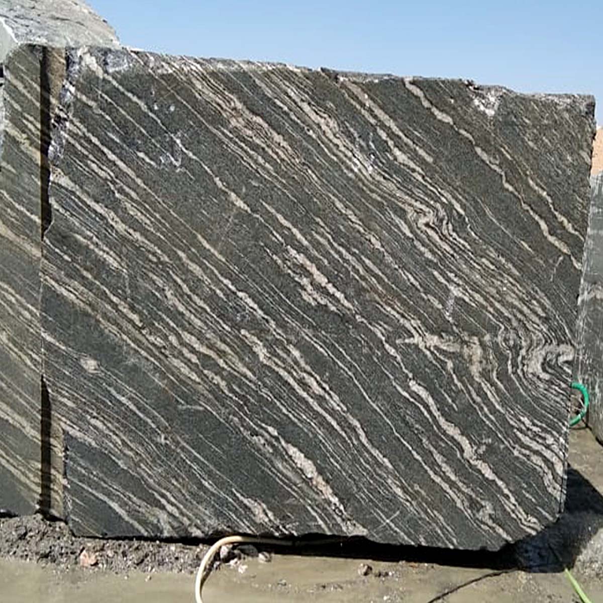 Zebra Black Granite Block