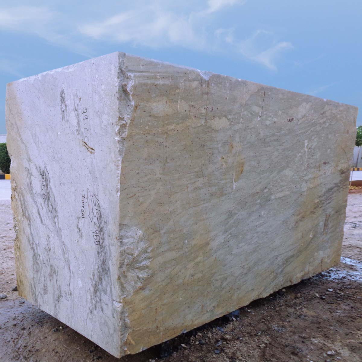 River White Granite Block