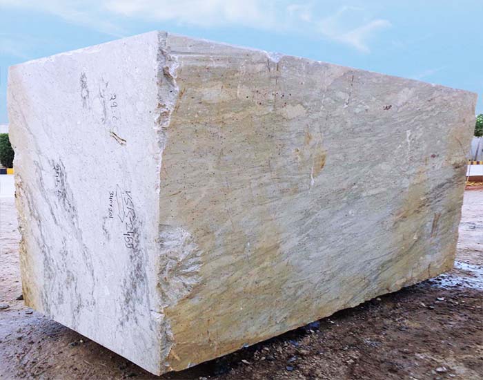 River White Granite Block