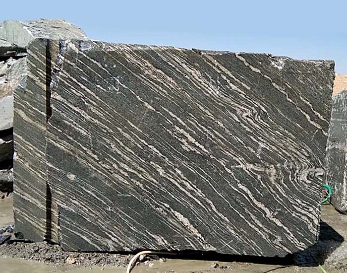 Zebra Black Granite Block