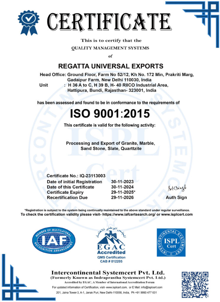 ISO Certificate