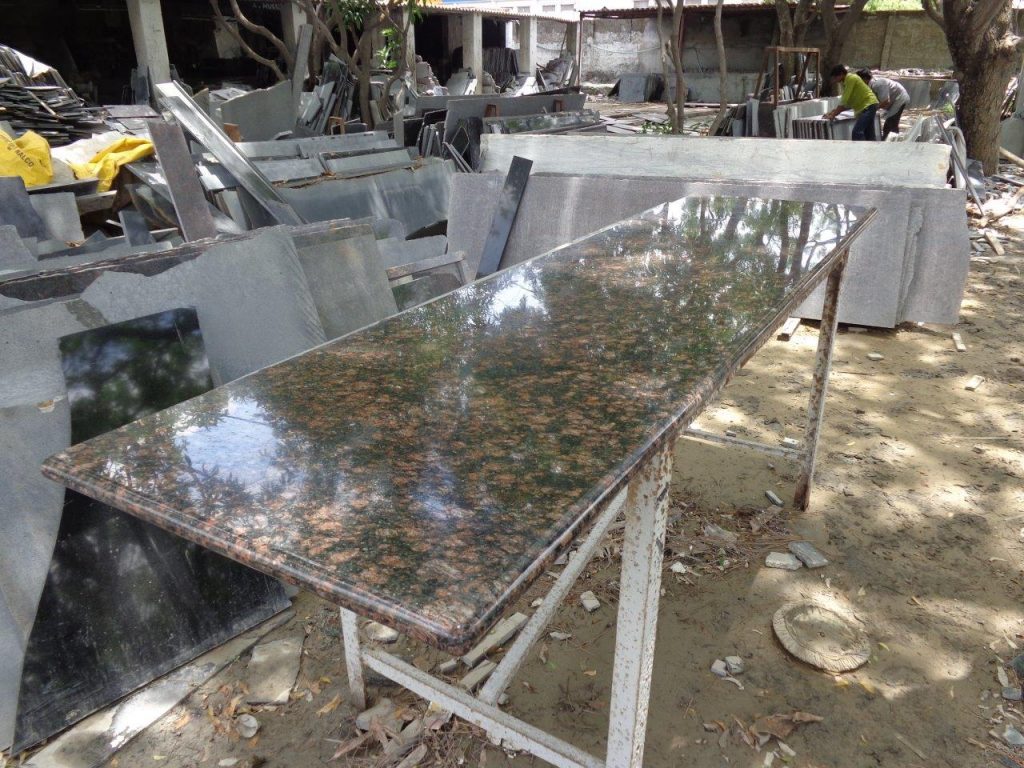 Tan brown countertop
