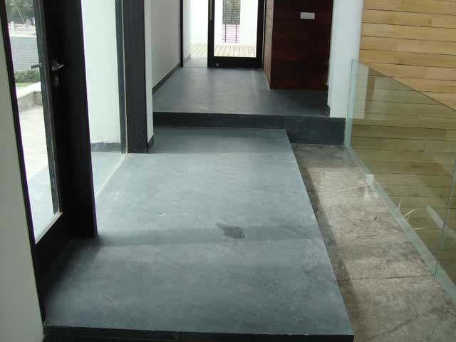 Steel Grey Granite Indoor Flooring Project