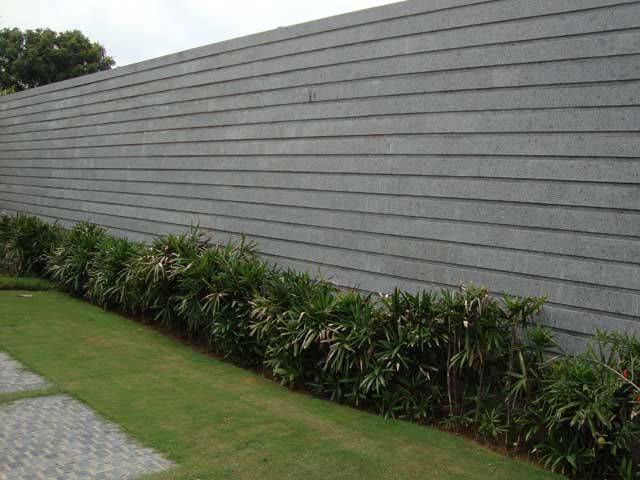 Steel Grey Granite Wall Cladding Project