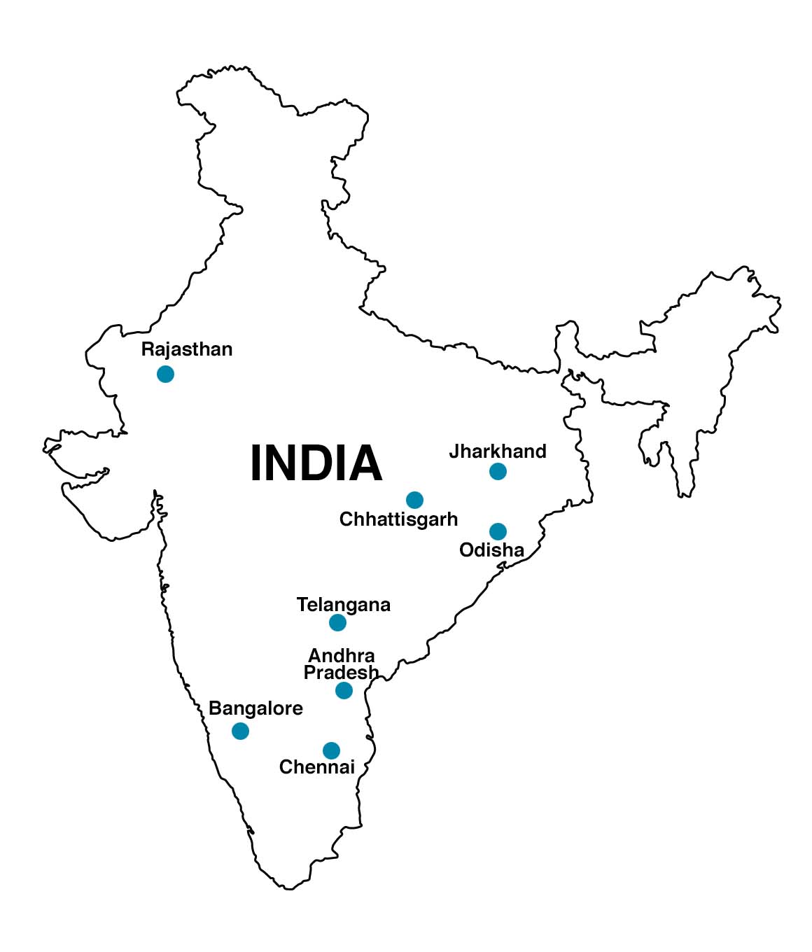 Granite quarries in India