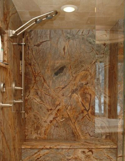 Top granite color for bathroom walls
