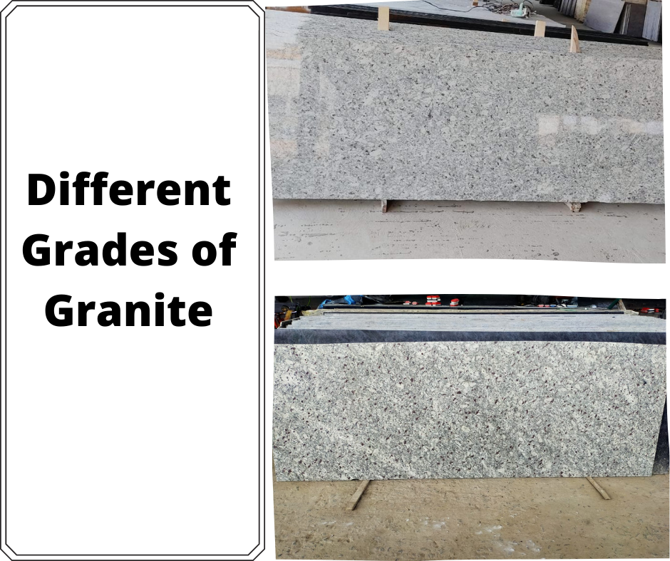 Different grades of granite