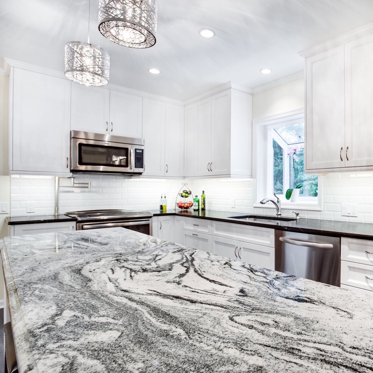 Viscon white granite countertop