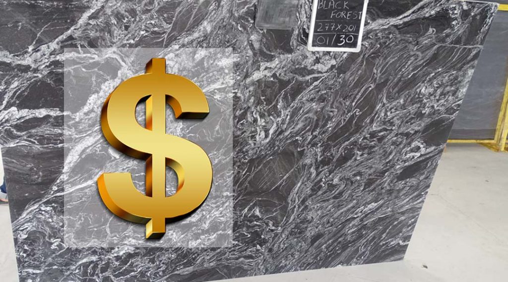 Granite with dollar sign
