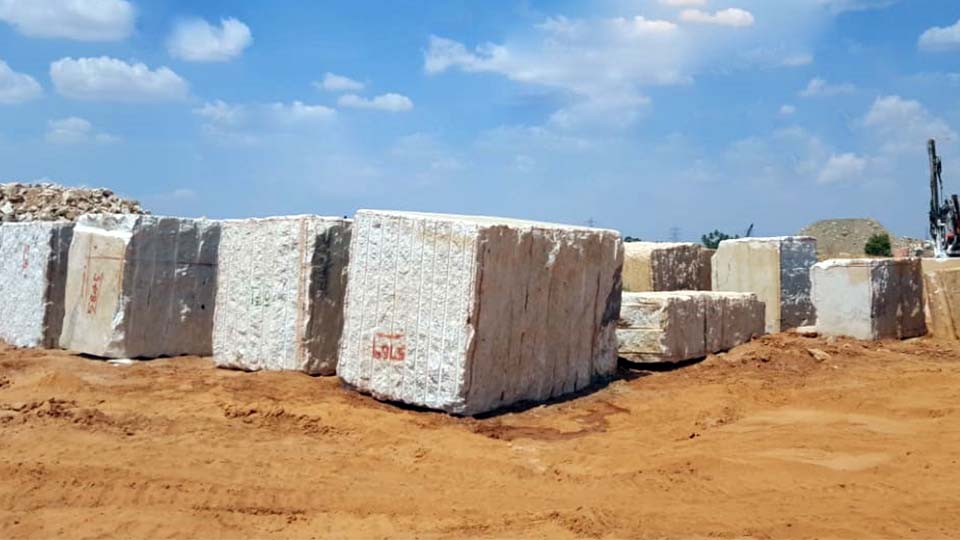 Rough granite block