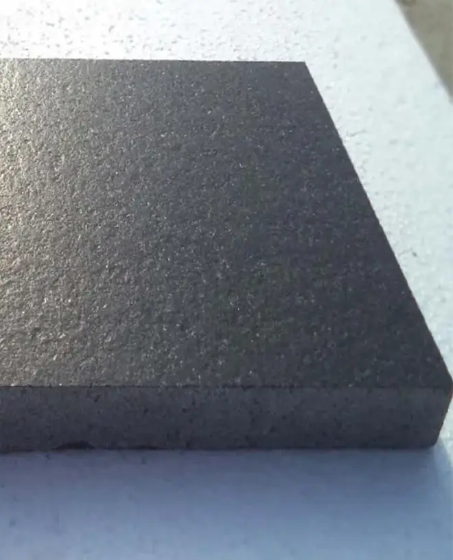 Absolute black granite leather finish