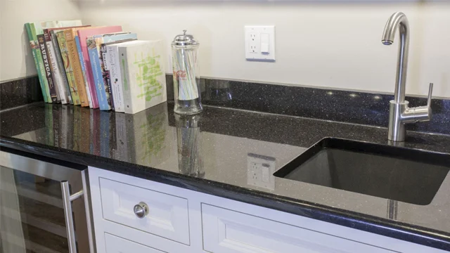 Black galaxy granite countertop