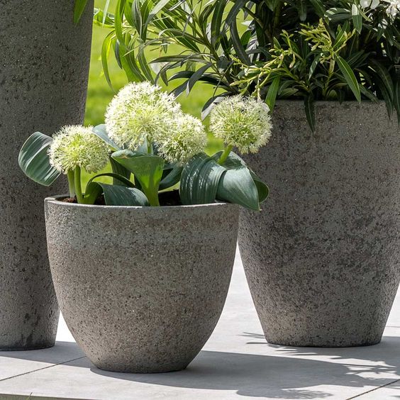 Granite flower pot