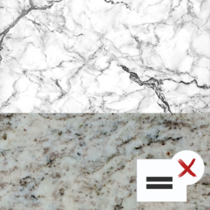 Imperial white granite and marble are identical
