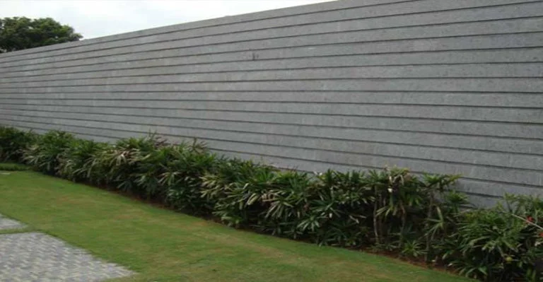 Steel Grey Granite Wall Cladding Project