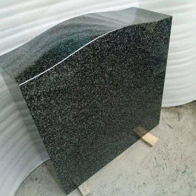 Black Galaxy Slant Headstone Monument