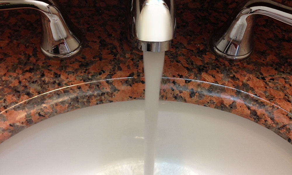 Installing granite taps in kitchen