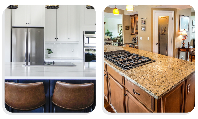 Quartz vs granite countertop