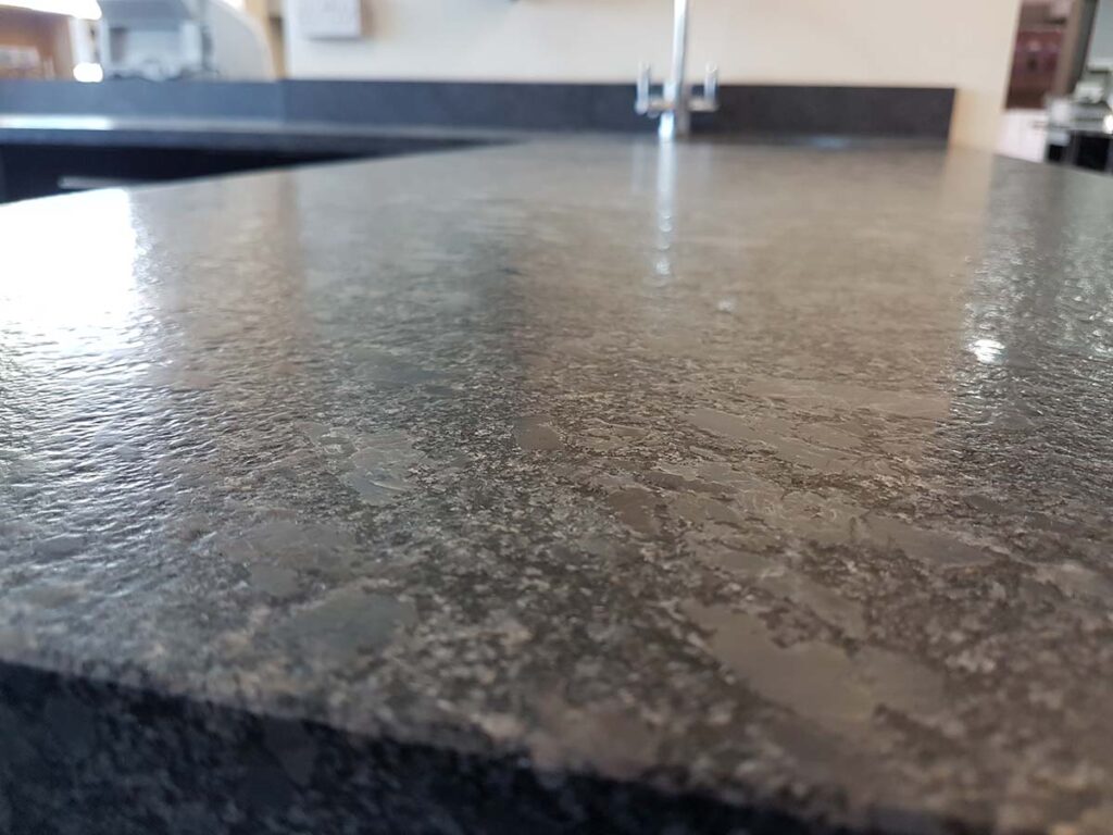 Steel grey leather finished