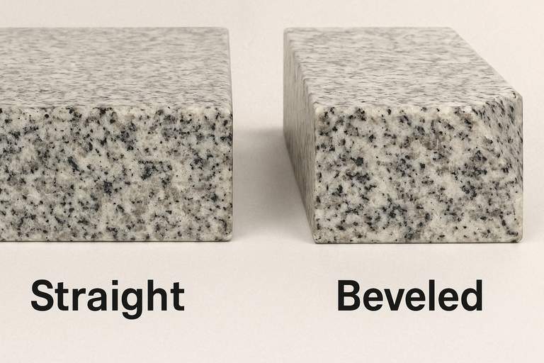 Straight and beveled granite edges