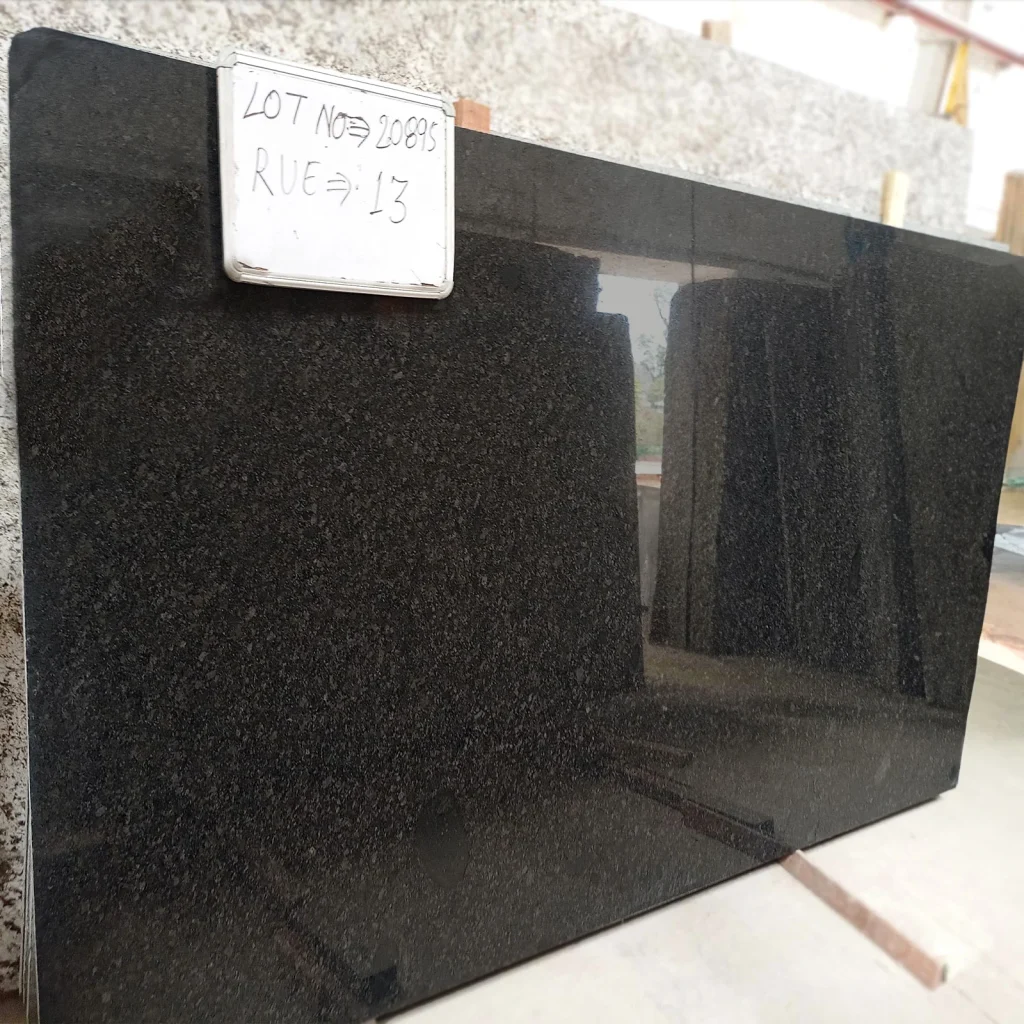 Black beauty granite gangsaw slab