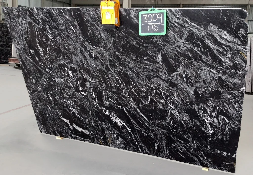 Black forest granite slab