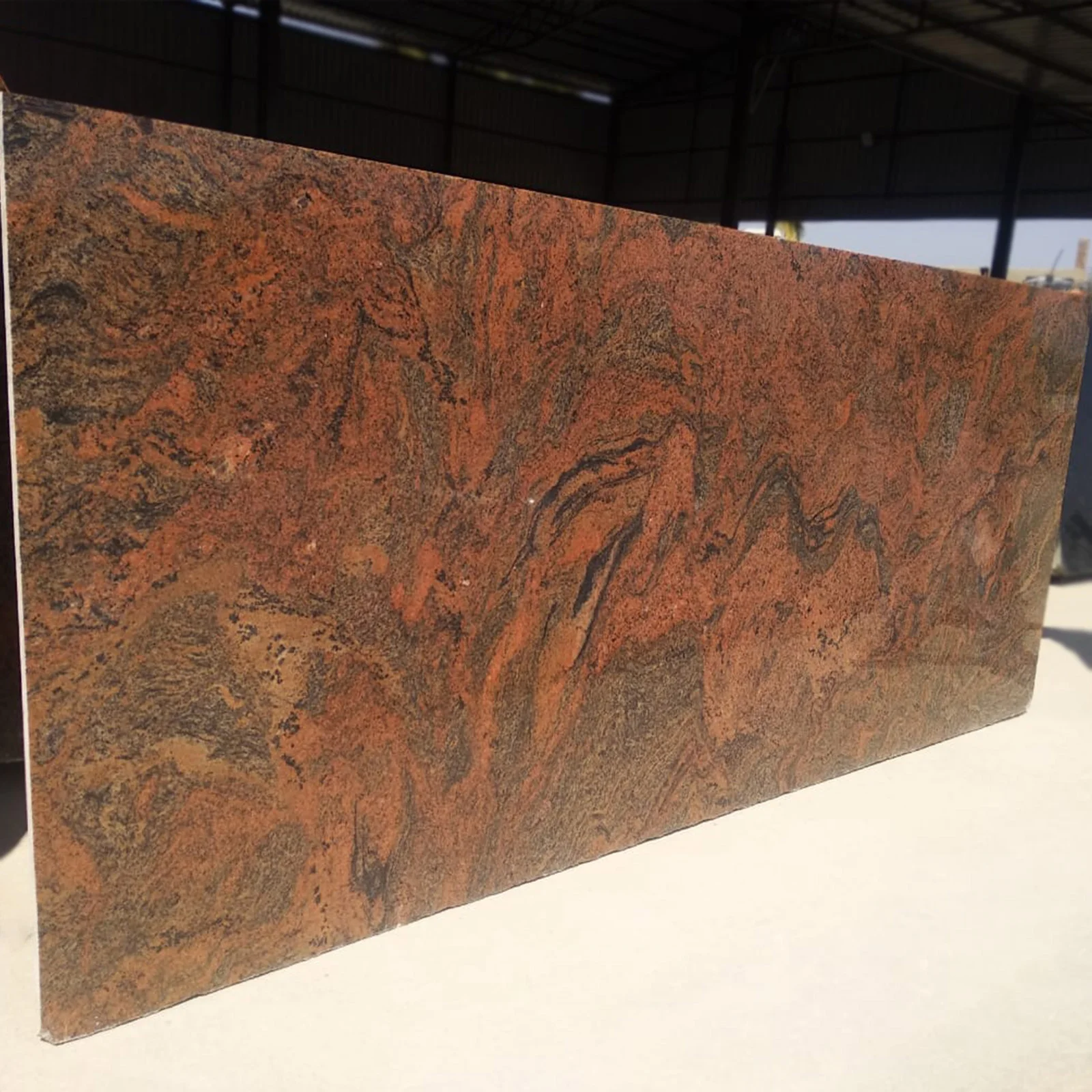 Red Multicolor Cutter Slab