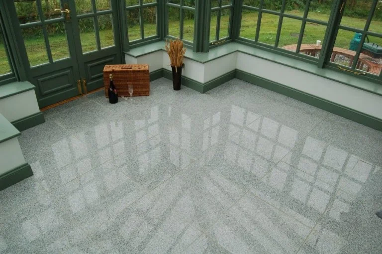 Granite floor polished