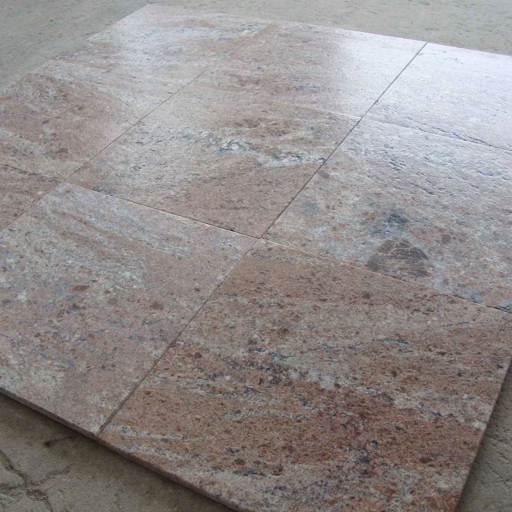 Rosewood granite tile leather finish