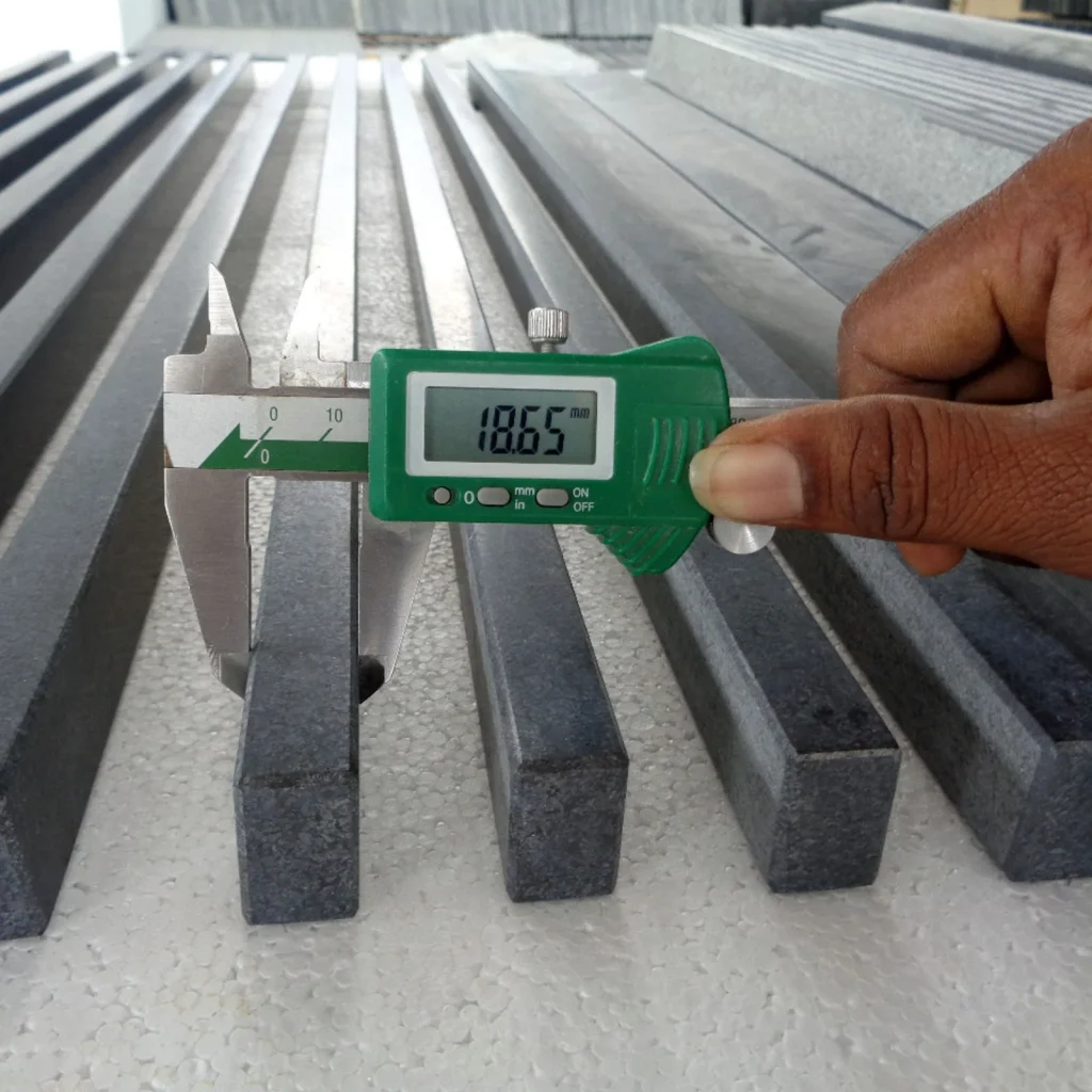 Thickness measurement of ABS black window-sill