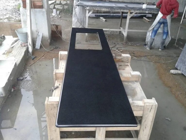 Absolute black granite countertop