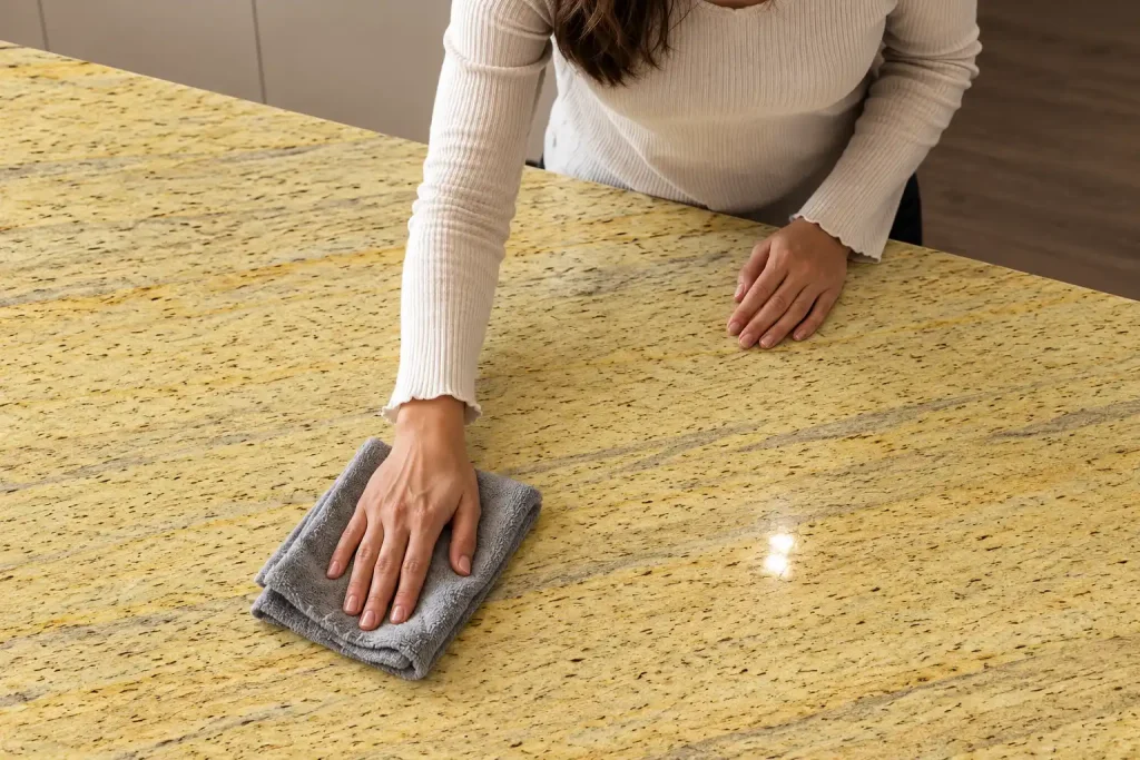 New Kashmir Gold Granite - Countertop care